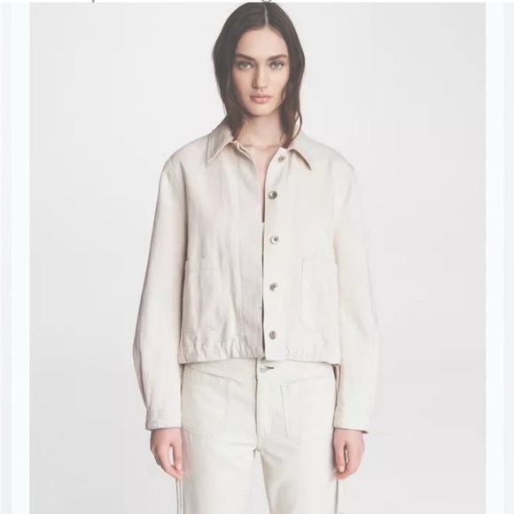 rag & bone cream cotton & hemp Jacket - Picture 1 of 7